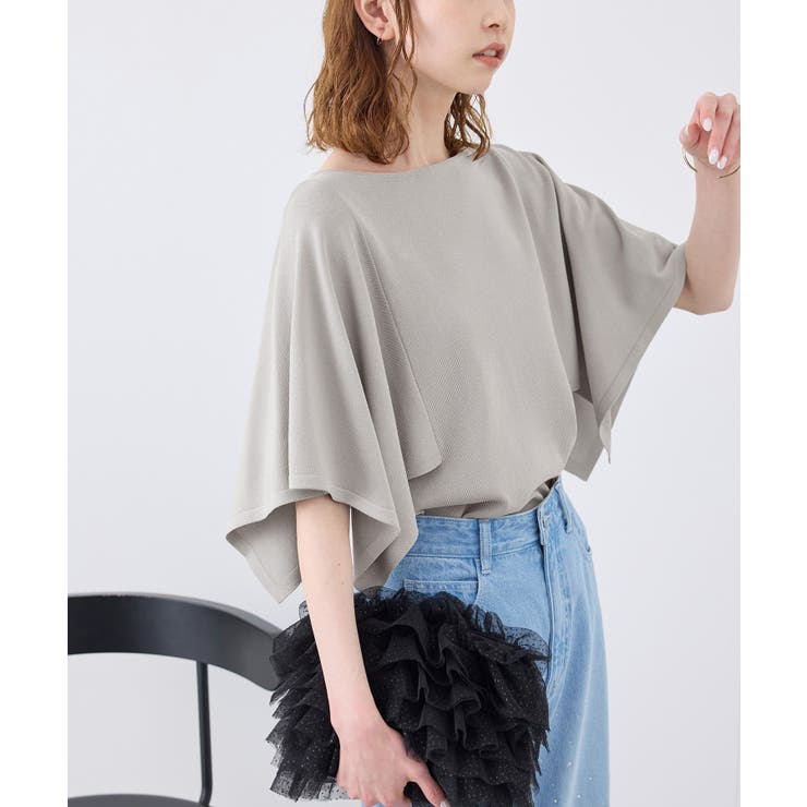 グレー系(09) | スカーフスリーブニット イージーケア UVカット | ROPE' PICNIC