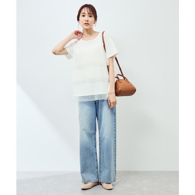 プリーツチュールドッキングTシャツ | ROPE' PICNIC | 詳細画像11 