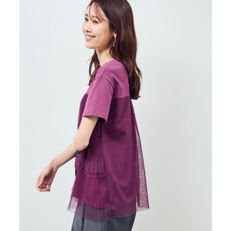 プリーツチュールドッキングTシャツ | ROPE' PICNIC | 詳細画像20 