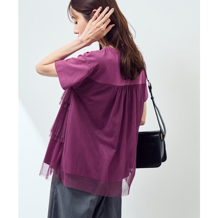 プリーツチュールドッキングTシャツ | ROPE' PICNIC | 詳細画像21 