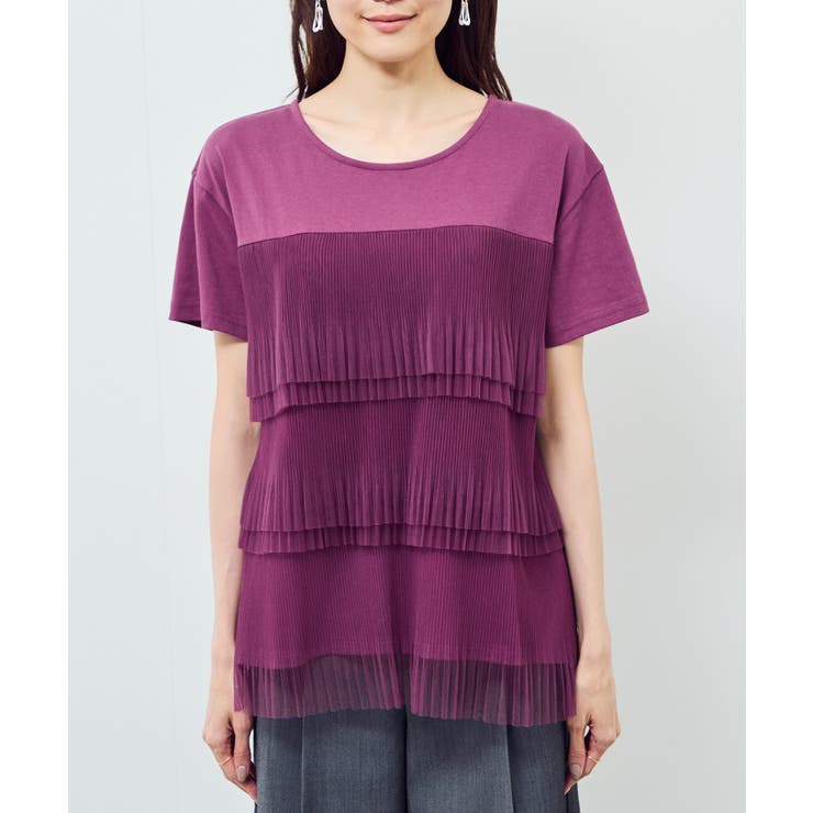 プリーツチュールドッキングTシャツ | ROPE' PICNIC | 詳細画像22 