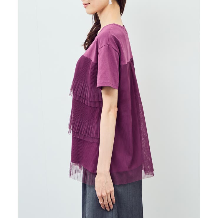 プリーツチュールドッキングTシャツ | ROPE' PICNIC | 詳細画像23 