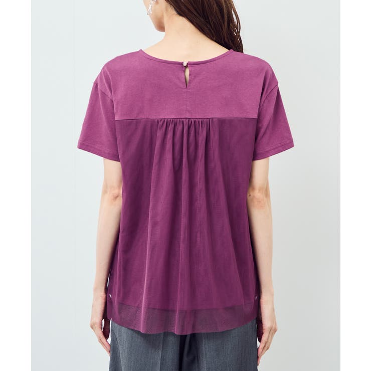 プリーツチュールドッキングTシャツ | ROPE' PICNIC | 詳細画像24 