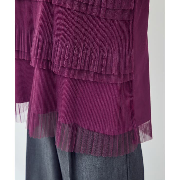 プリーツチュールドッキングTシャツ | ROPE' PICNIC | 詳細画像28 