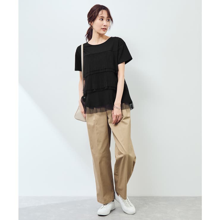 プリーツチュールドッキングTシャツ | ROPE' PICNIC | 詳細画像3 