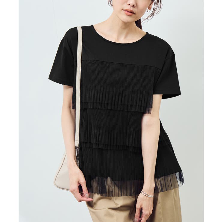 プリーツチュールドッキングTシャツ | ROPE' PICNIC | 詳細画像5 