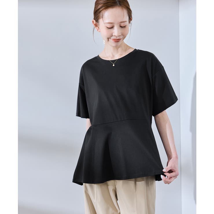 【UVカット 接触冷感】Cutee 着丈が選べる70シルケットペプラムカットトッ… | ROPE' PICNIC | 詳細画像8 