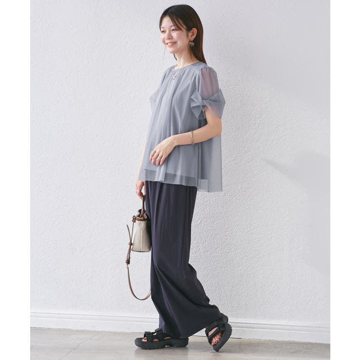 Cutee チュールドッキングツイストスリーブトップス/リンクコーデ | ROPE' PICNIC | 詳細画像15 