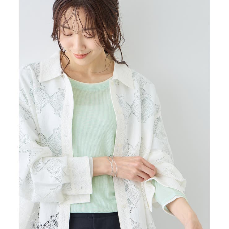 レイヤード風シアーロングスリーブTシャツ | ROPE' PICNIC | 詳細画像15 