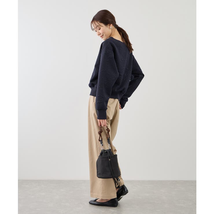 2WAYボートネック花柄ふくれジャガードプルオーバー | ROPE' PICNIC | 詳細画像12 