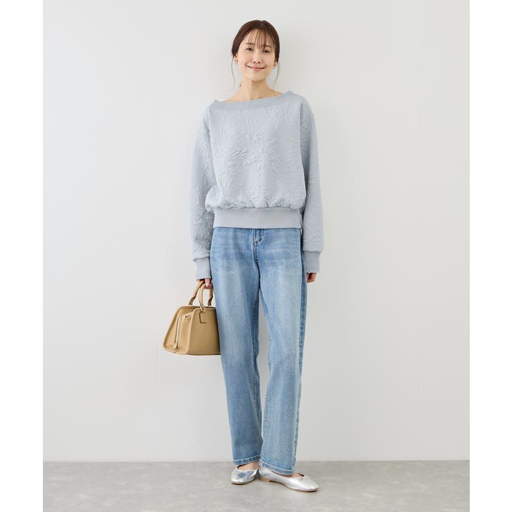 2WAYボートネック花柄ふくれジャガードプルオーバー | ROPE' PICNIC | 詳細画像18 