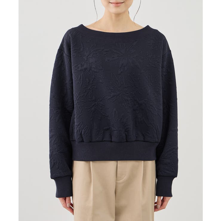 2WAYボートネック花柄ふくれジャガードプルオーバー | ROPE' PICNIC | 詳細画像27 