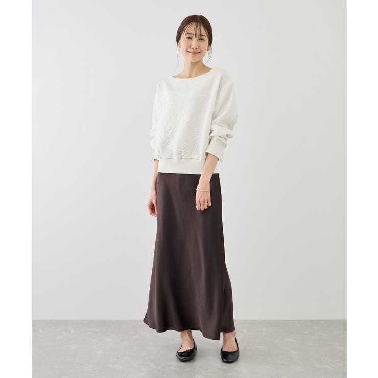 2WAYボートネック花柄ふくれジャガードプルオーバー | ROPE' PICNIC | 詳細画像3 