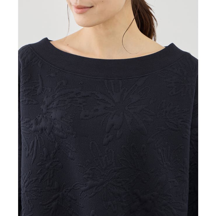 2WAYボートネック花柄ふくれジャガードプルオーバー | ROPE' PICNIC | 詳細画像30 