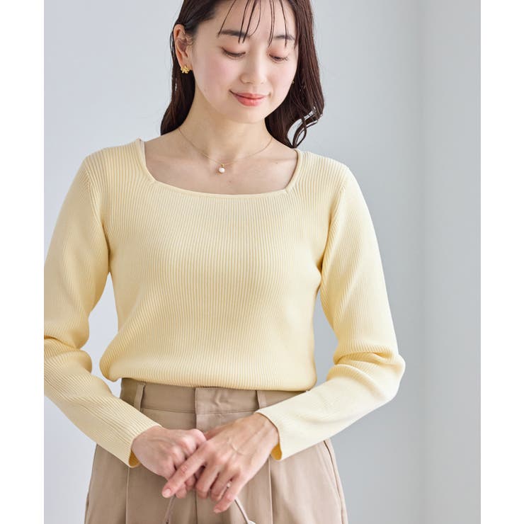 スクエアネックリブニット | ROPE' PICNIC | 詳細画像12 