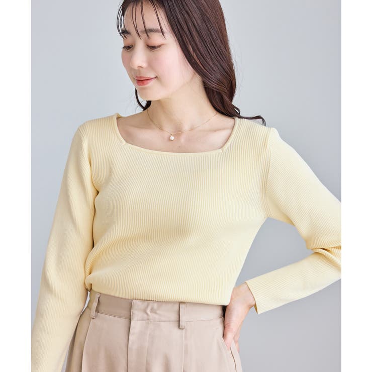 スクエアネックリブニット | ROPE' PICNIC | 詳細画像13 