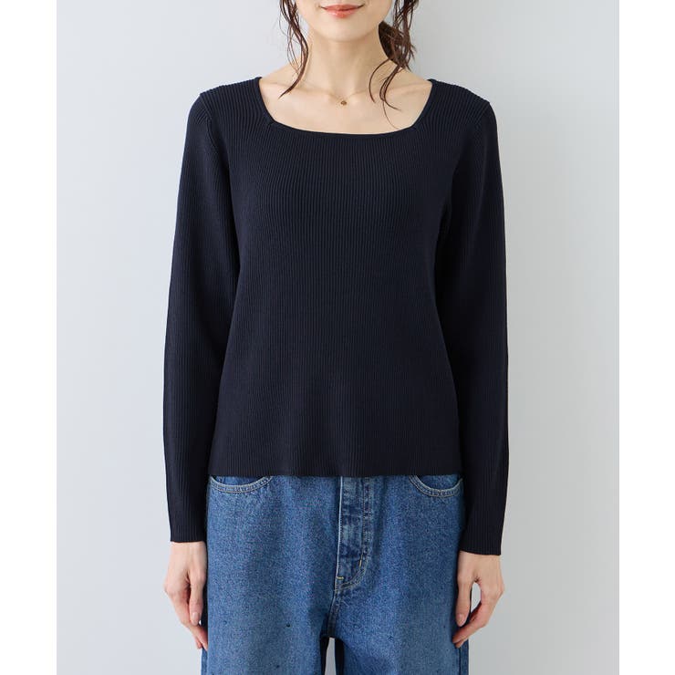 スクエアネックリブニット | ROPE' PICNIC | 詳細画像15 