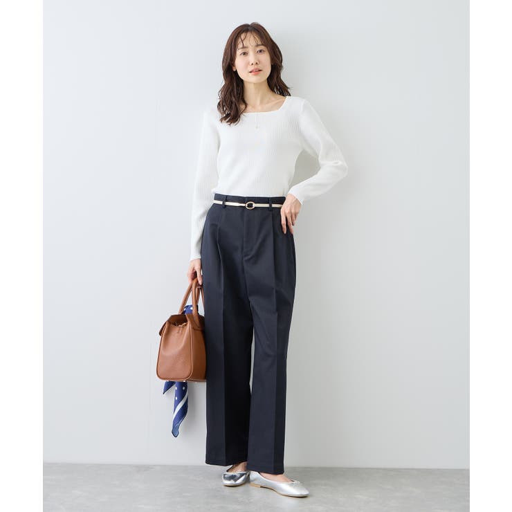 スクエアネックリブニット | ROPE' PICNIC | 詳細画像2 