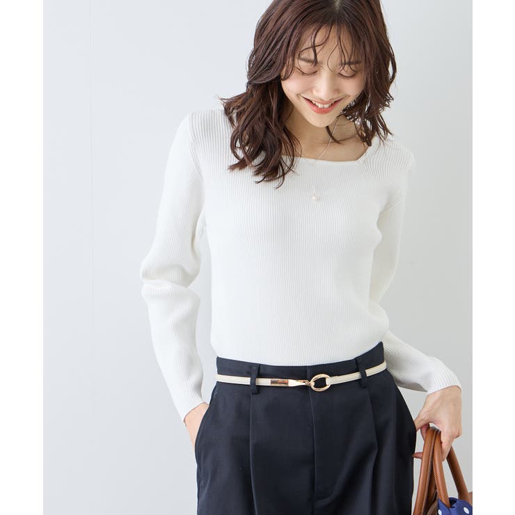 スクエアネックリブニット | ROPE' PICNIC | 詳細画像5 