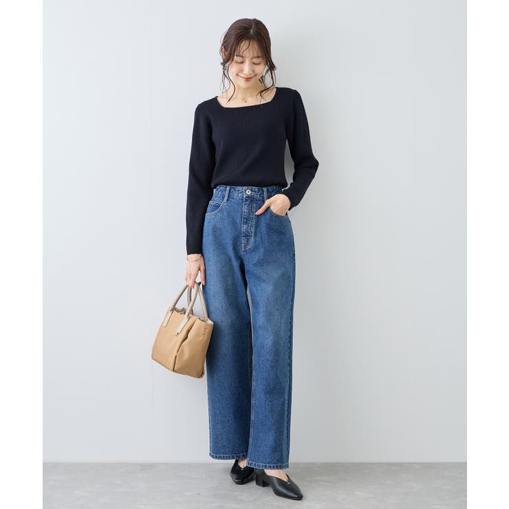 スクエアネックリブニット | ROPE' PICNIC | 詳細画像7 