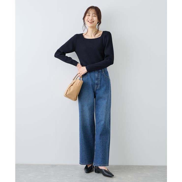 スクエアネックリブニット | ROPE' PICNIC | 詳細画像9 