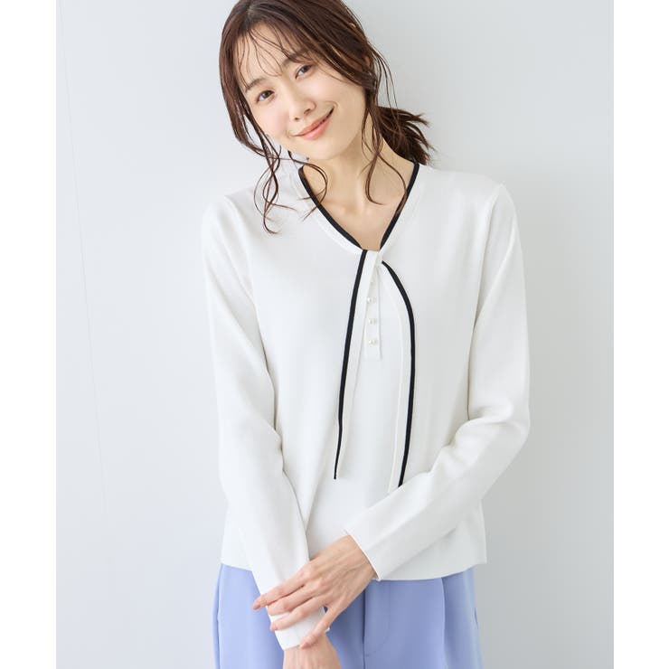 配色リボンパールニット | ROPE' PICNIC | 詳細画像18 