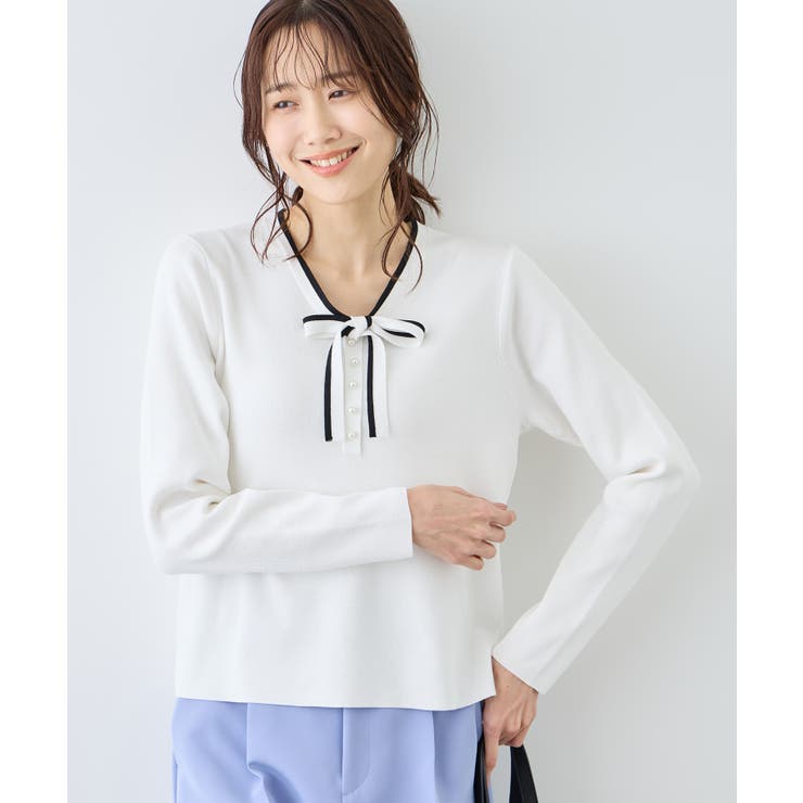 配色リボンパールニット | ROPE' PICNIC | 詳細画像21 