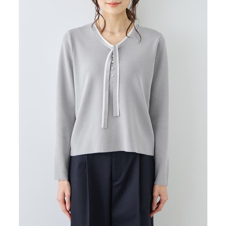 配色リボンパールニット | ROPE' PICNIC | 詳細画像23 