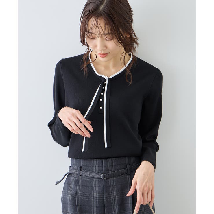 配色リボンパールニット | ROPE' PICNIC | 詳細画像4 