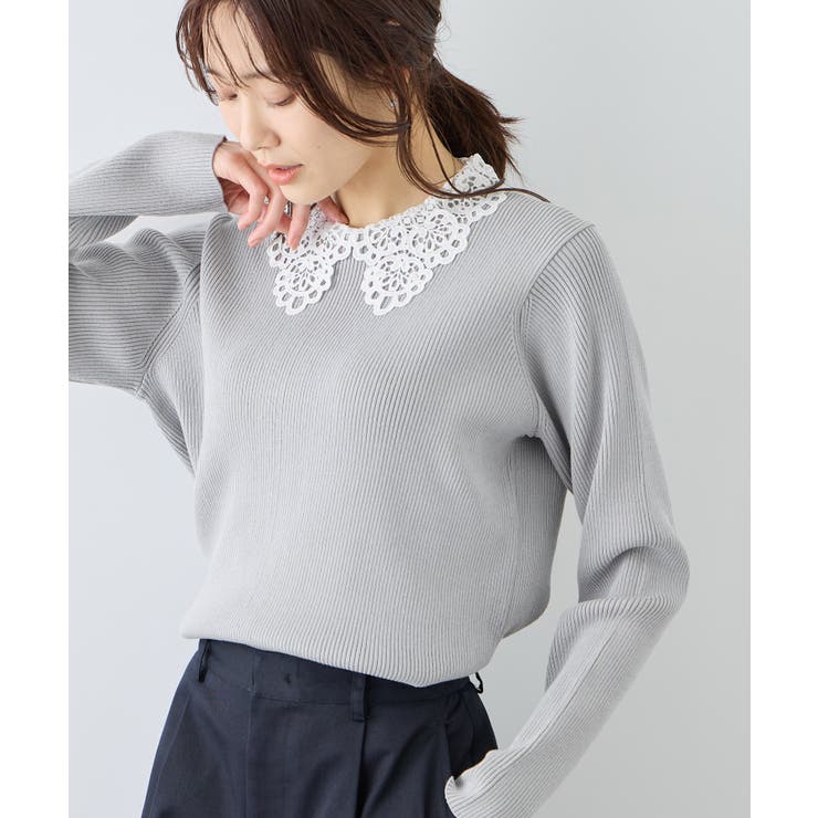 レースカラーニット | ROPE' PICNIC | 詳細画像4 