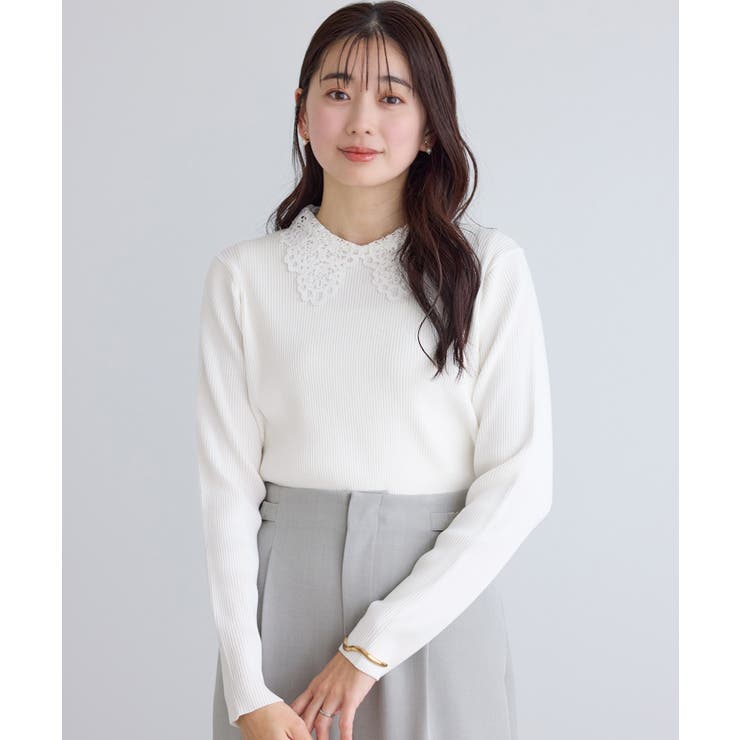 レースカラーニット | ROPE' PICNIC | 詳細画像9 