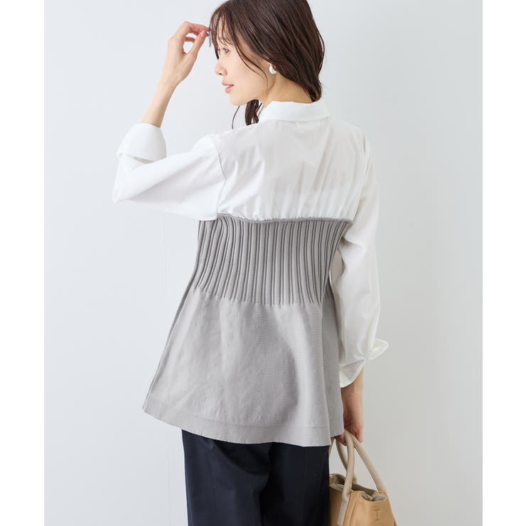 シャツドッキングペプラムニット | ROPE' PICNIC | 詳細画像12 