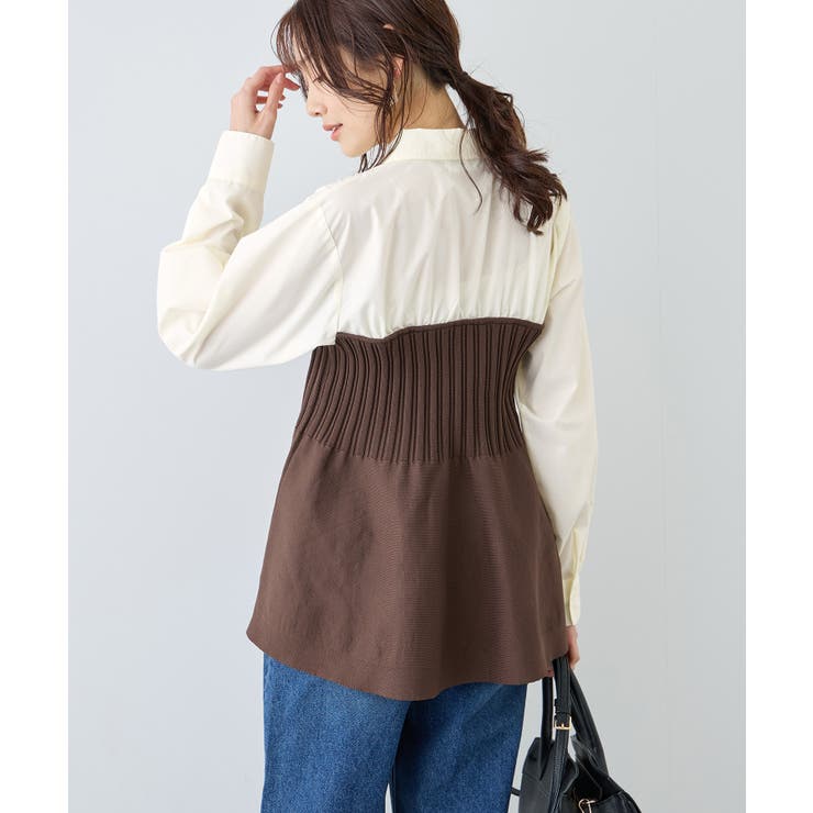 シャツドッキングペプラムニット | ROPE' PICNIC | 詳細画像17 