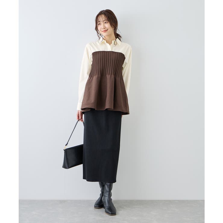 シャツドッキングペプラムニット | ROPE' PICNIC | 詳細画像19 