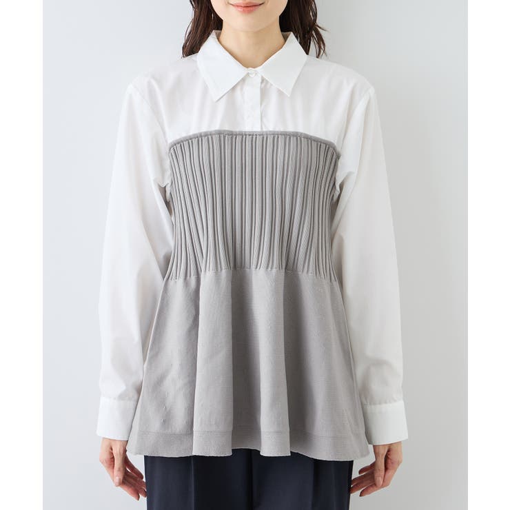 シャツドッキングペプラムニット | ROPE' PICNIC | 詳細画像21 