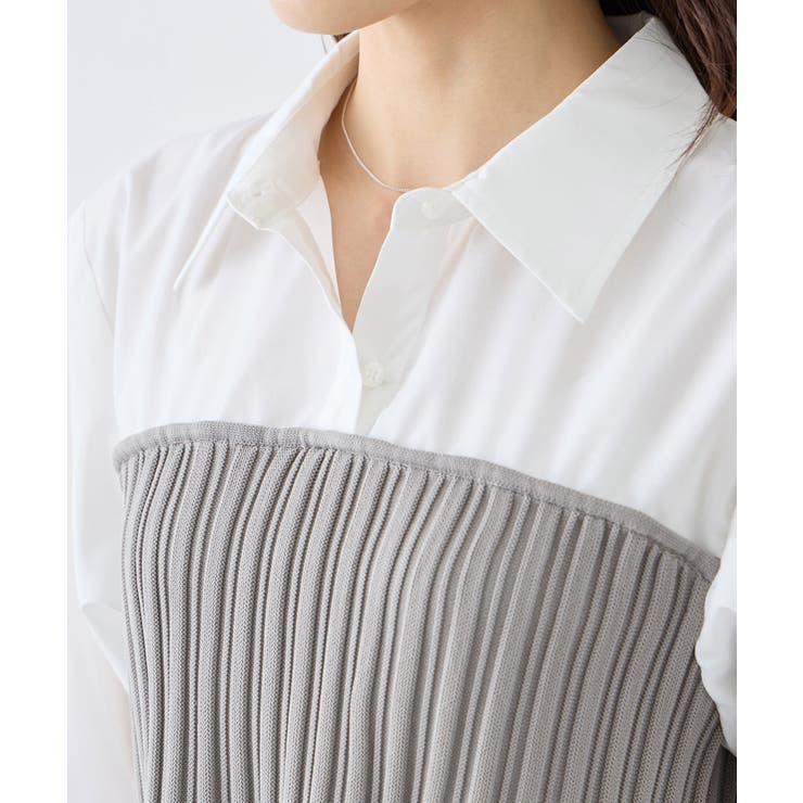 シャツドッキングペプラムニット | ROPE' PICNIC | 詳細画像25 