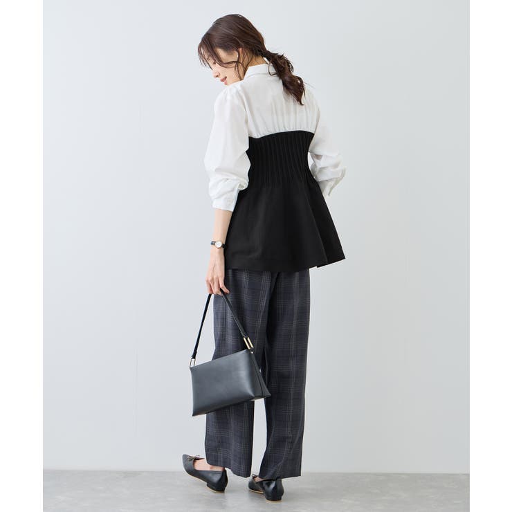 シャツドッキングペプラムニット | ROPE' PICNIC | 詳細画像4 