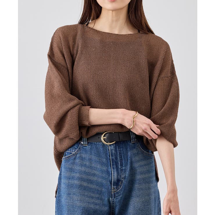 キャメル(25) | プチスパンコールメッシュニット | ROPE' PICNIC