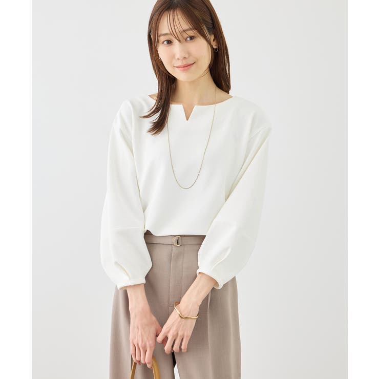 ランタンスリーブリップルカットトップス | ROPE' PICNIC | 詳細画像4 