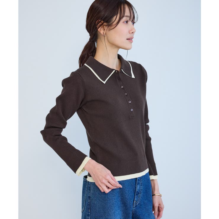 レイヤード風リブポロニット | ROPE' PICNIC | 詳細画像14 