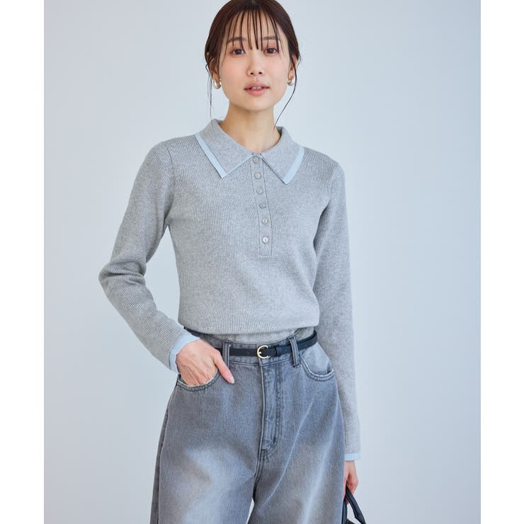 レイヤード風リブポロニット | ROPE' PICNIC | 詳細画像6 