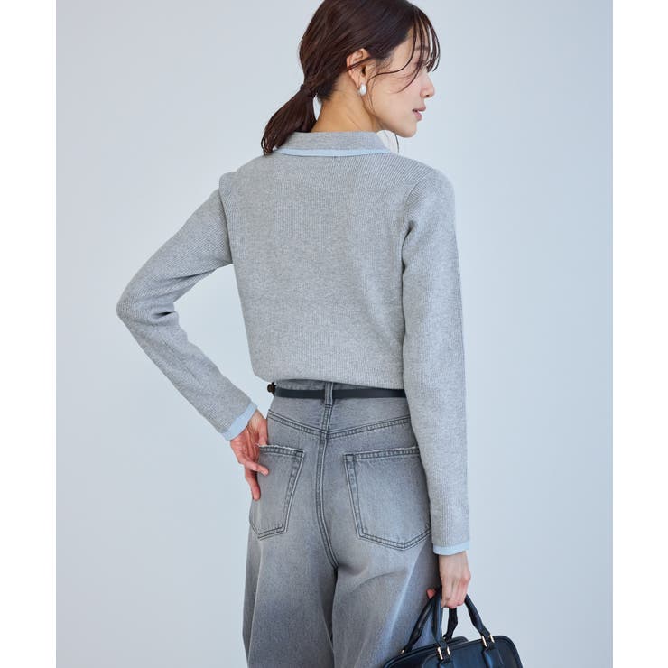 レイヤード風リブポロニット | ROPE' PICNIC | 詳細画像8 