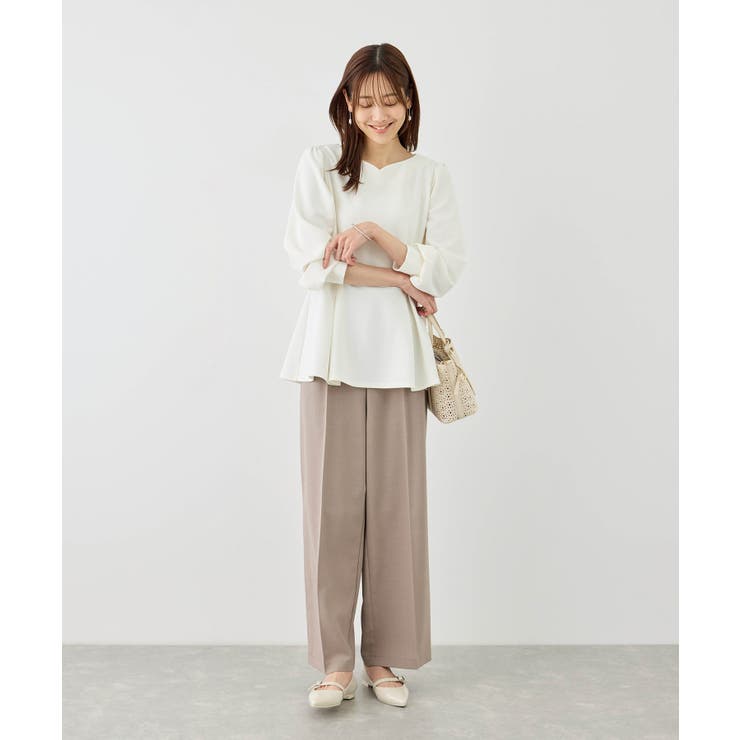 カットジョーゼットハートネックペプラムプルオーバー | ROPE' PICNIC | 詳細画像10 