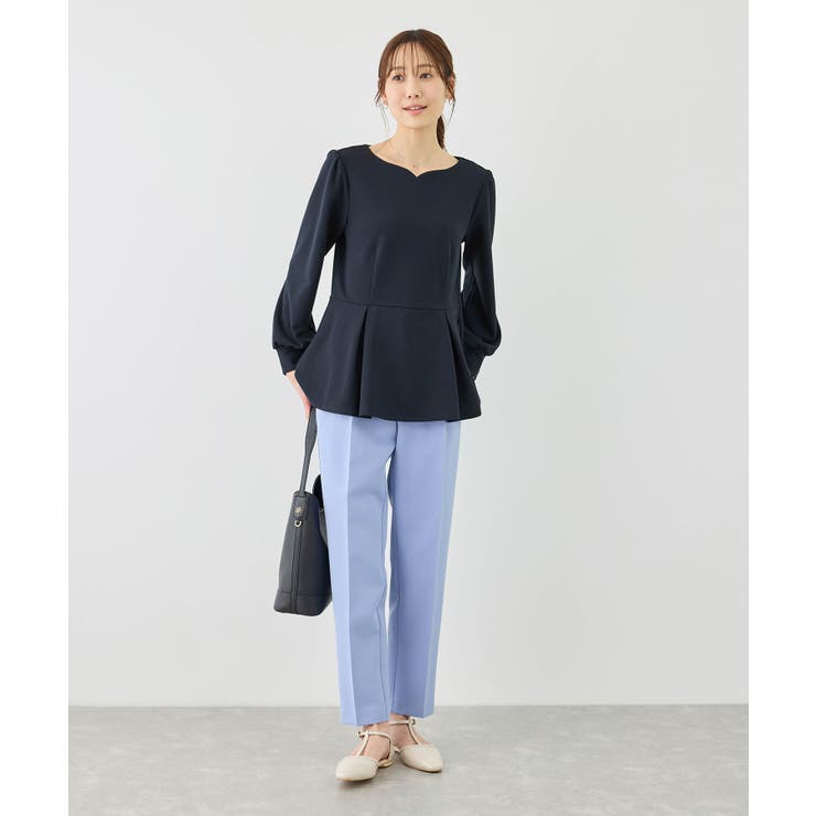 カットジョーゼットハートネックペプラムプルオーバー | ROPE' PICNIC | 詳細画像14 