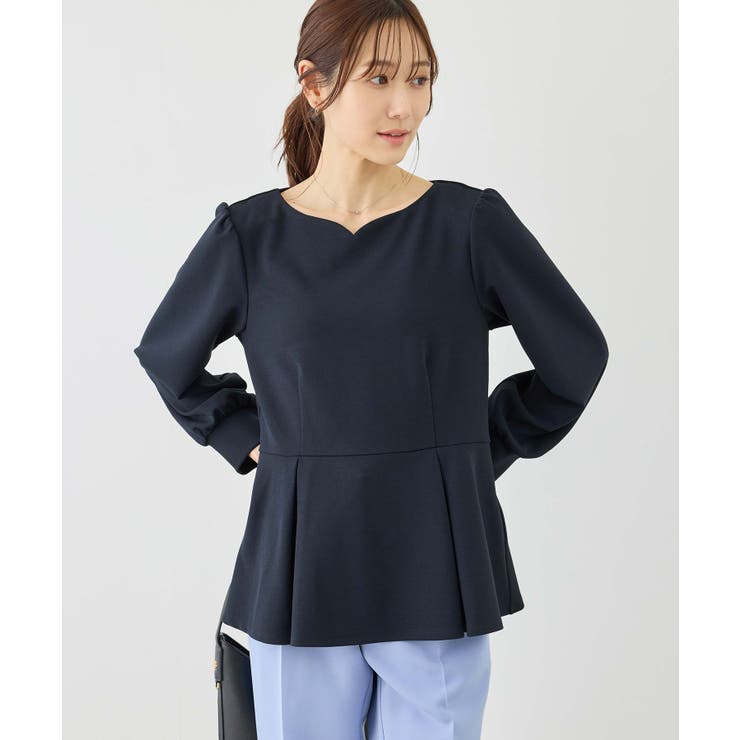 カットジョーゼットハートネックペプラムプルオーバー | ROPE' PICNIC | 詳細画像16 