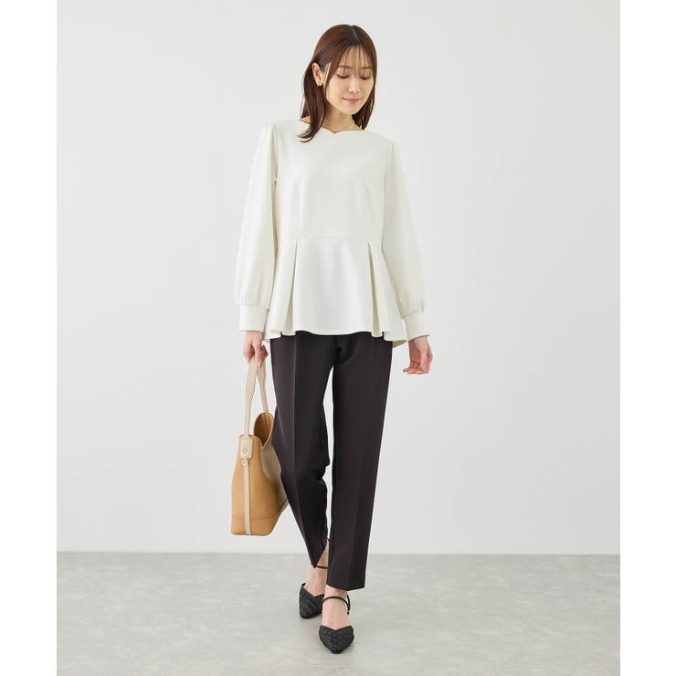 カットジョーゼットハートネックペプラムプルオーバー | ROPE' PICNIC | 詳細画像2 