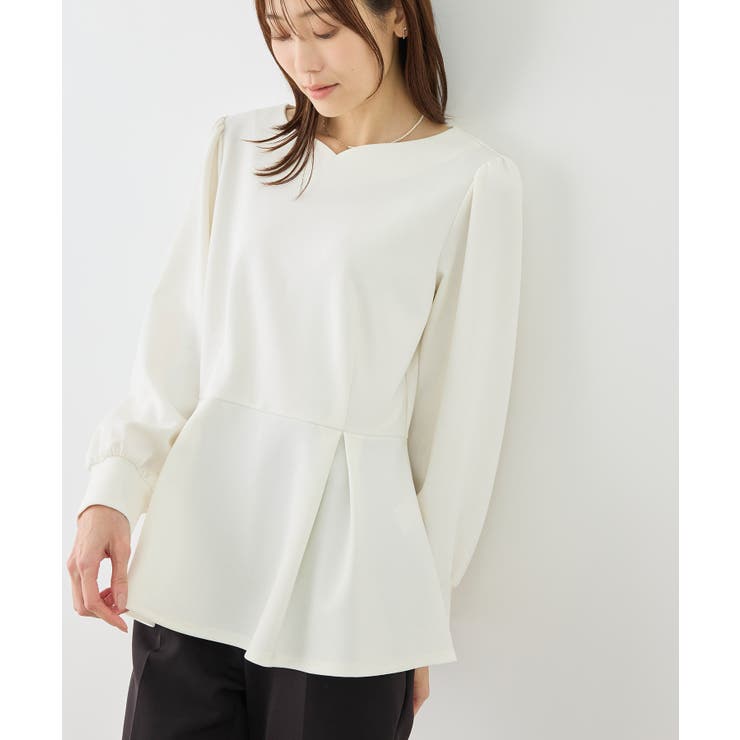 カットジョーゼットハートネックペプラムプルオーバー | ROPE' PICNIC | 詳細画像7 