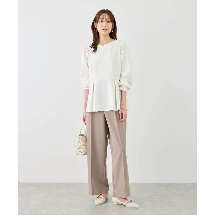 カットジョーゼットハートネックペプラムプルオーバー | ROPE' PICNIC | 詳細画像8 