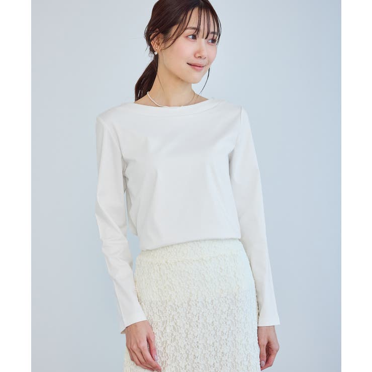 60シルケットボートネックジャケットインナー | ROPE' PICNIC | 詳細画像3 