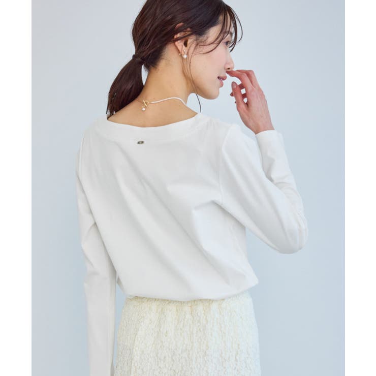 ホワイト(10) | 60シルケットボートネックジャケットインナー | ROPE' PICNIC